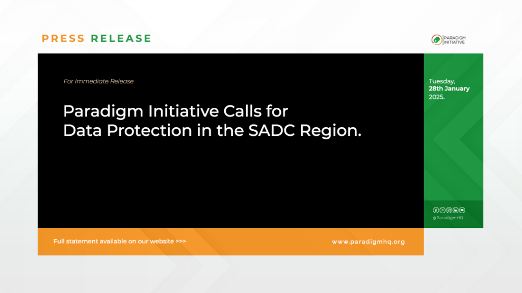 Press Statement: Paradigm Initiative Calls for Data Protection in the SADC Region